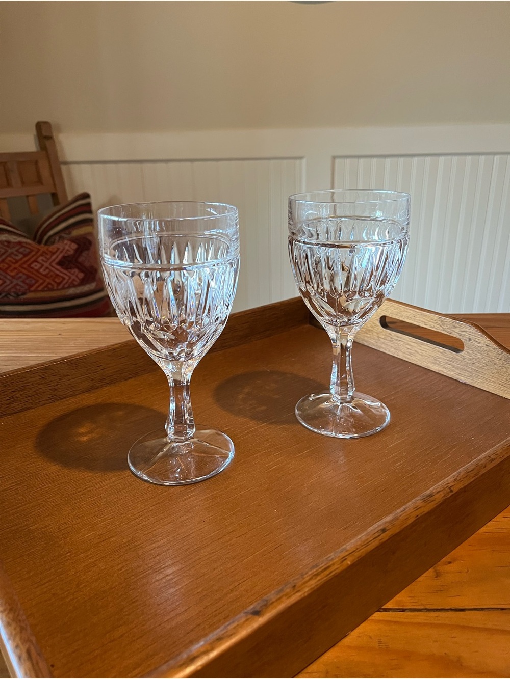 Vintage Action Industries Yugoslavia 24% Crystal Water Goblets - Set of 2